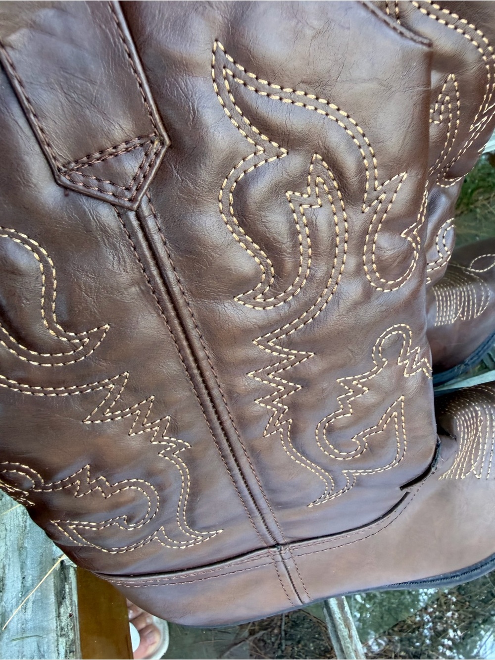 Madden Girl Brown Embroidered Western Heeled Boots- worn once - 8 - Picture 6 of 11